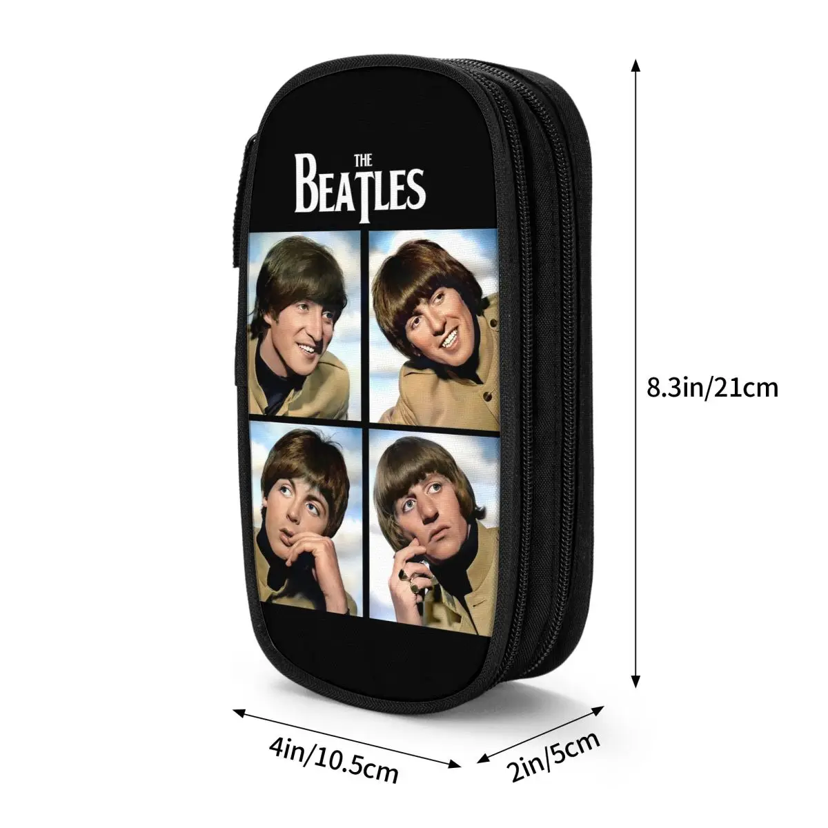 The Beatle Rock Band Pencil Cases Pen Holder Bags Student Big Capacity Students School Cosmetic Pencil Pouch