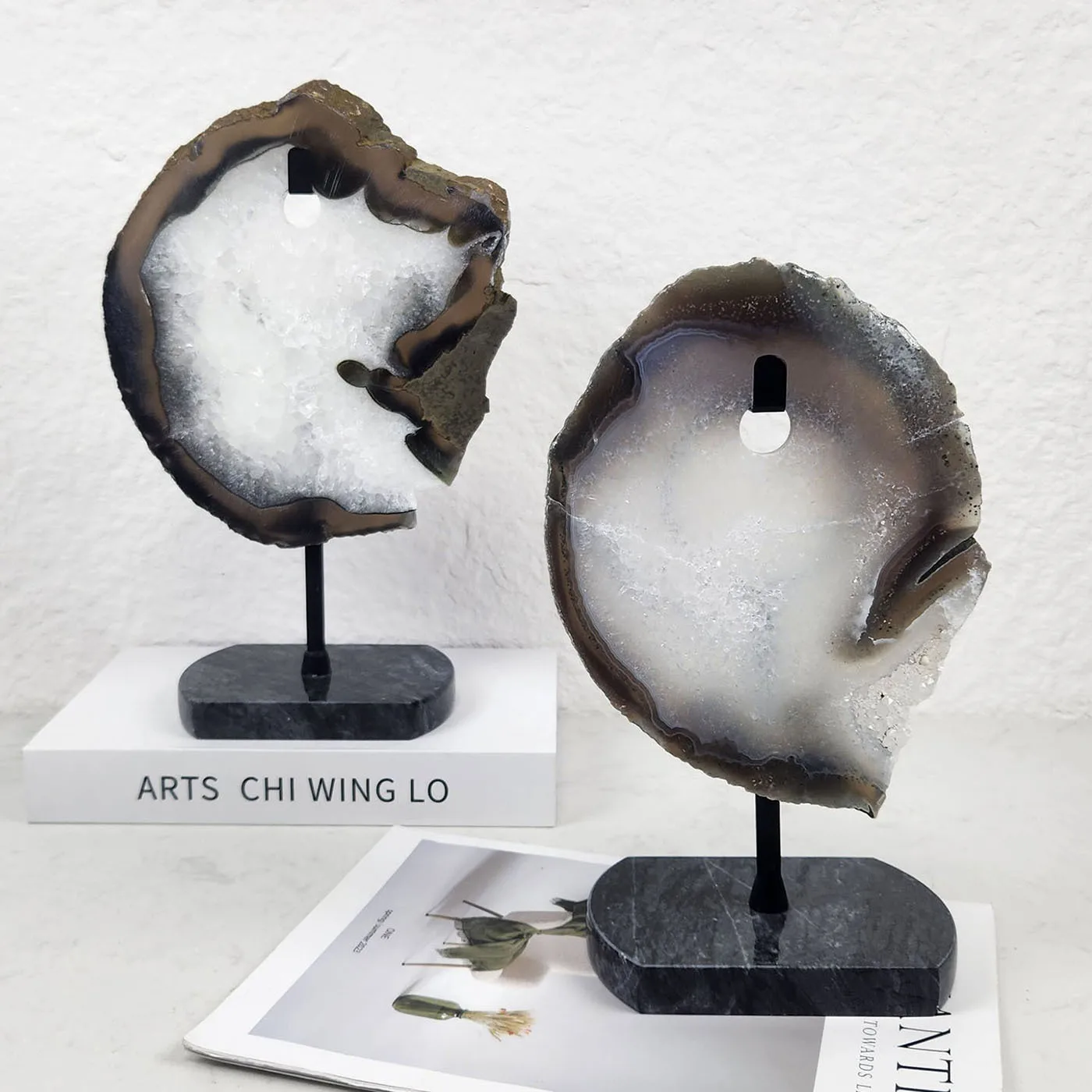 

Современный средневековый кулон из мрамора и агата в новом китайском стиле, украшение для дома с древесными включениями