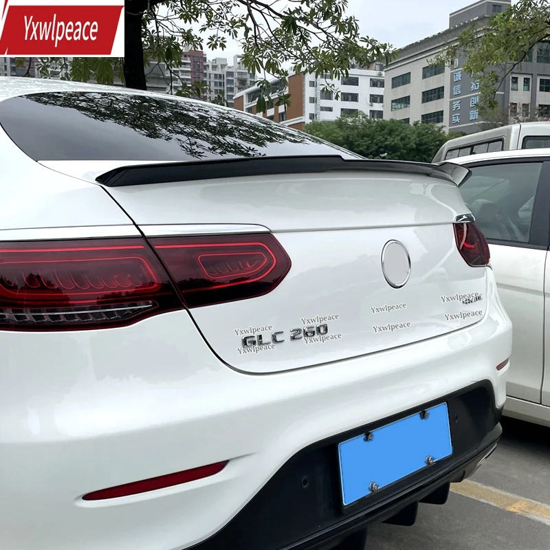 

For Mercedes Benz GLC Coupe 2016-2020 Spoiler GLC200 GLC260 GLC300 ABS Plastic Primer Color Rear Trunk Spoiler Car Accessories