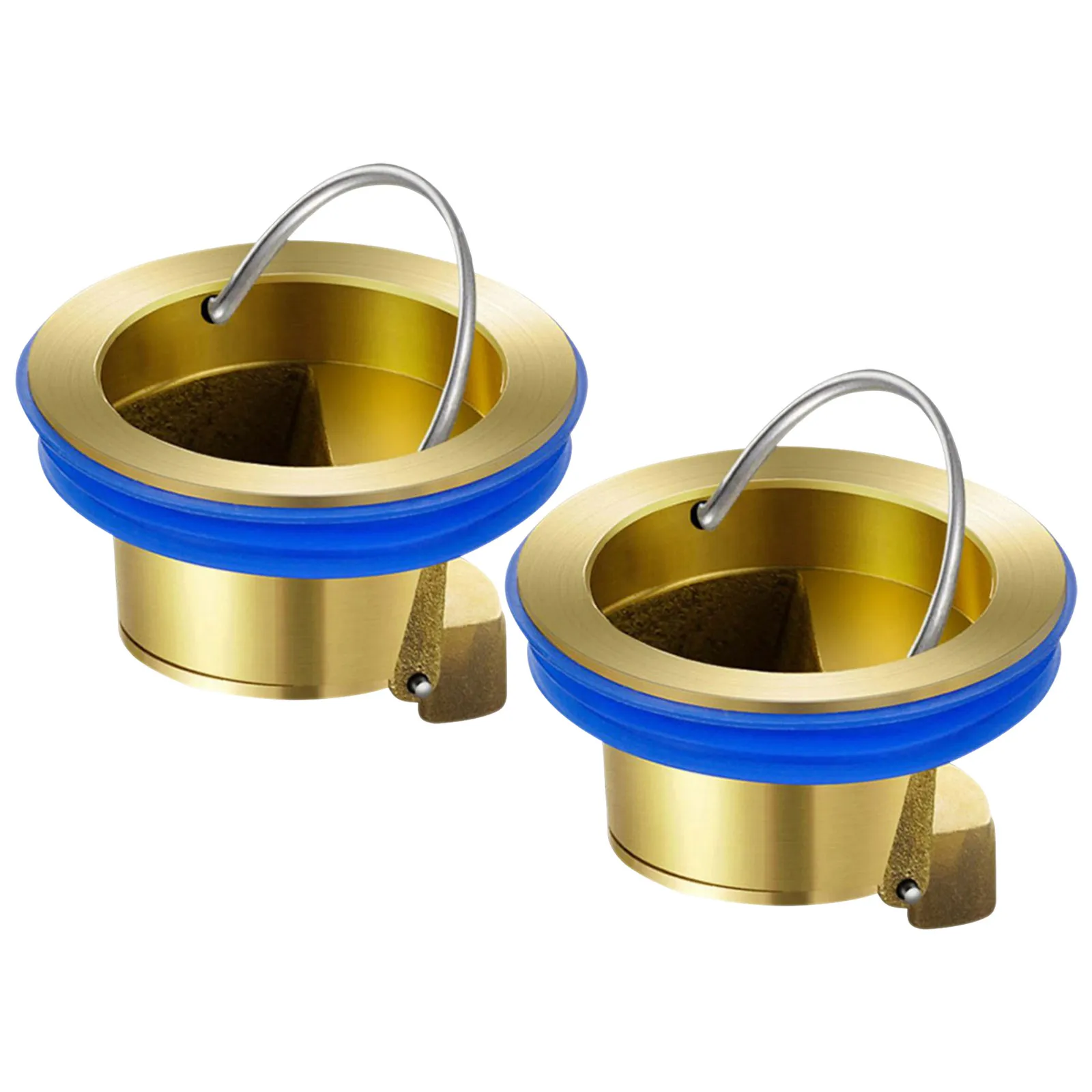 2Pcs Brass Floor Drain Insert Gravity Selfsealing Odor Proof Drain Core Bathroom Kitchen Shower Drainage Blocker