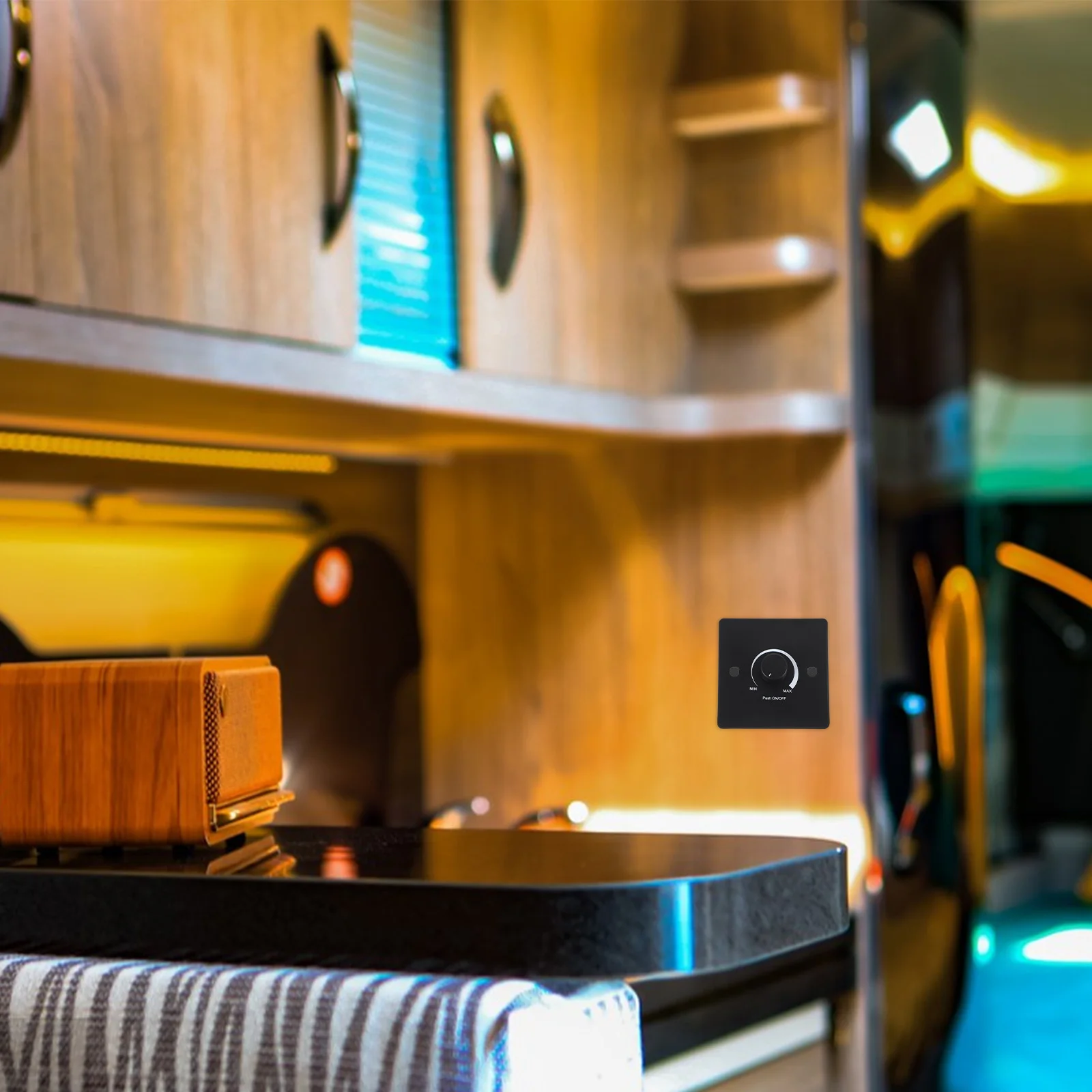 

Управление светодиодной подсветкой для кемпинговых прицепов, морской 12 В для светодиодных фонарей, яхты, каравана, диммер, 12 В, переключатель освещения