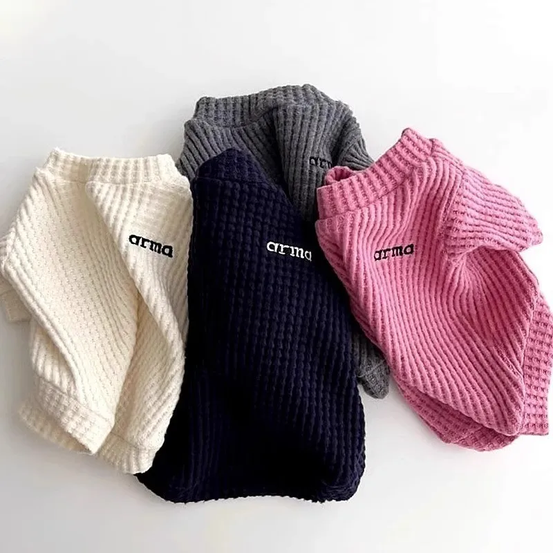 

Korean Style Dog Teddy Bichon Two-Legged Waffle Simple Bottoming Shirt Two Feet Apparel Pet Clothes