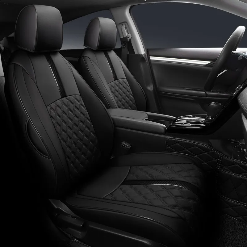

Custom Car Seat Covers Full Set For Honda civic 2017 2018 2019 2020 2021 Civic Leather Cushion Car Seat Protective Cover