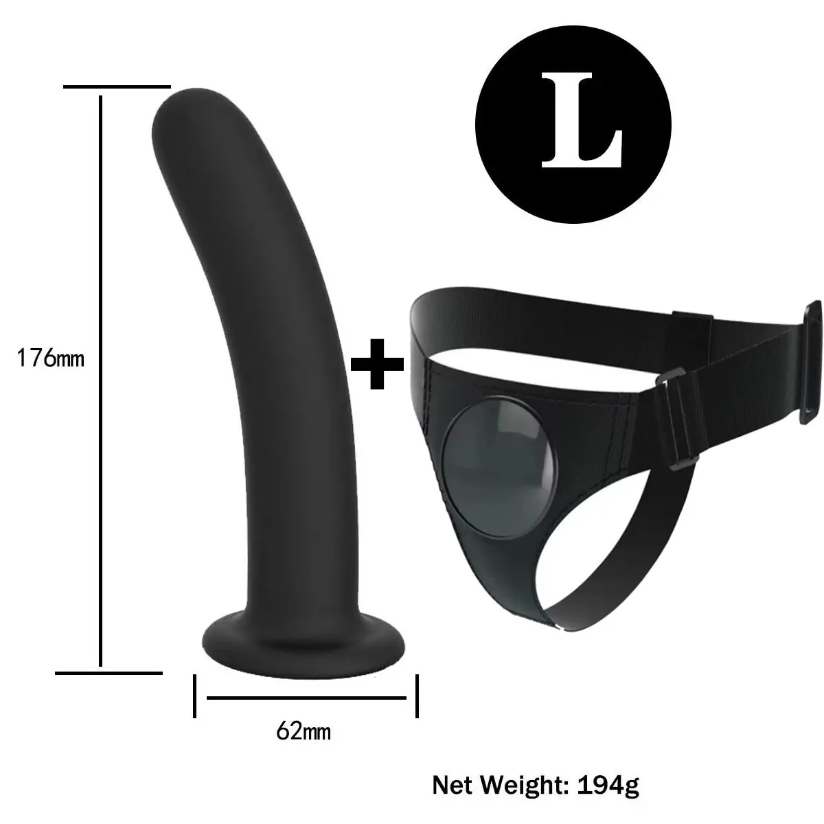 Adjustable Silicone Strap On Harness with Slim Dildo Set, Beginner Pegging Dildo Panties for Women Men Couples, Soft Purple Stra view 5