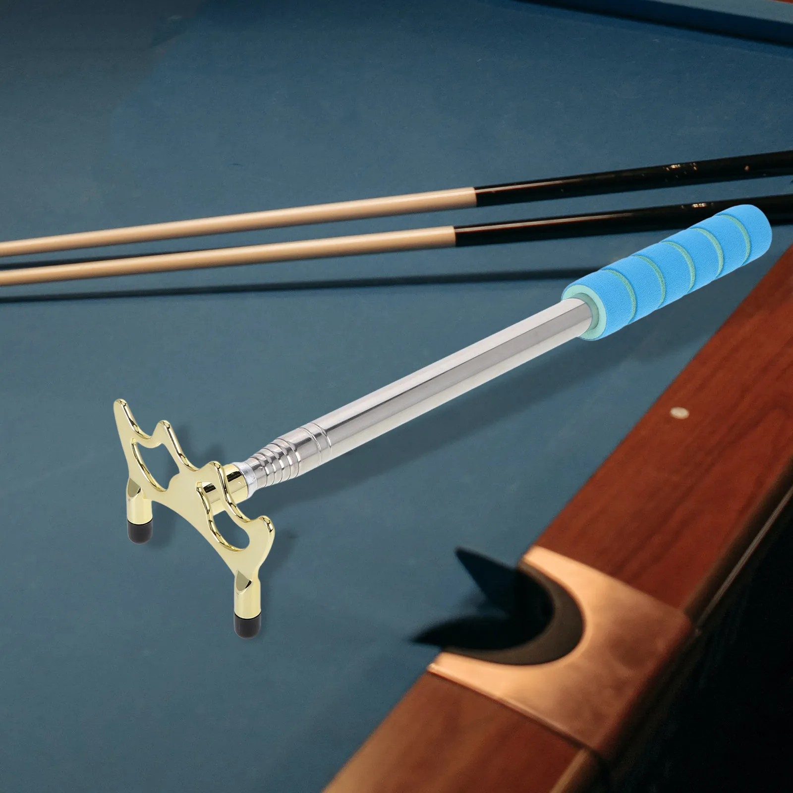 

Retractable Billiard Cue Stick Bridge Adjustable Head Telescopic Design Pool Table Accessory Bridge Stick for Precise Shots and