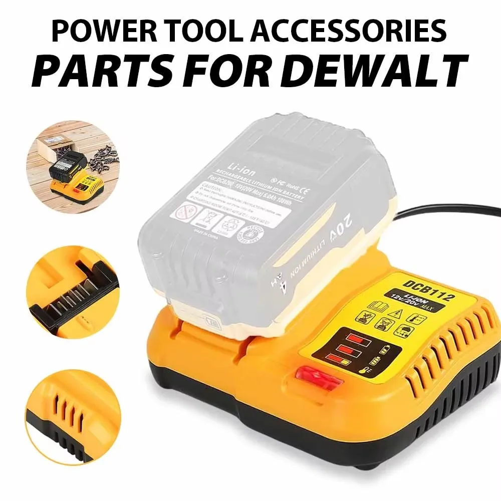 Замена зарядного устройства DCB112 для аккумулятора dewalt 20 В DCB123 DCB125 DCB203 DCB204 DCB206 (батарея в комплект не входит)