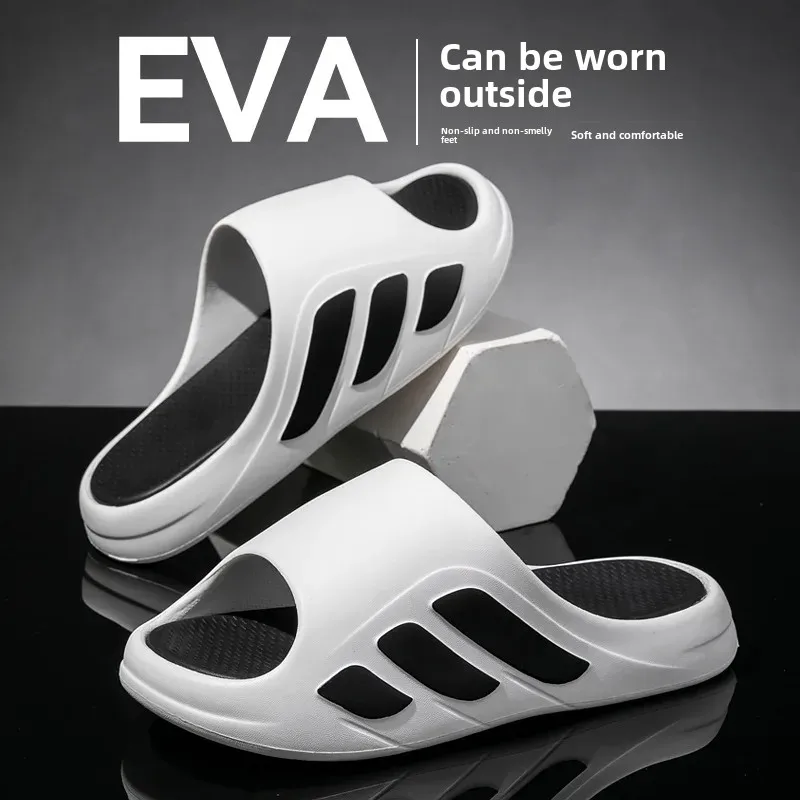 شباشب رياضية سميكة القاع للرجال والنساء ملابس منزلية مضادة للانزلاق مزيل العرق أحذية صيفية سهلة الارتداء أحذية ناعمة من الأسفل للخروج غير رسمية #1