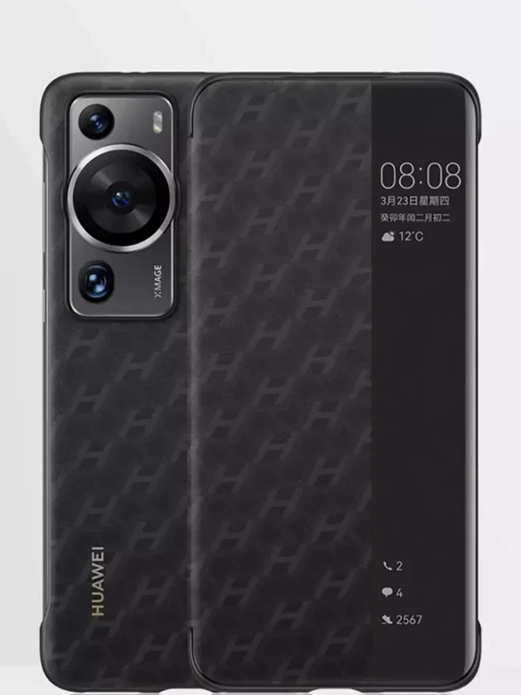 

Suitable for HUAWEIP60 PRO black leather anti drop flip cover business and lifestyle dual-purpose phone case