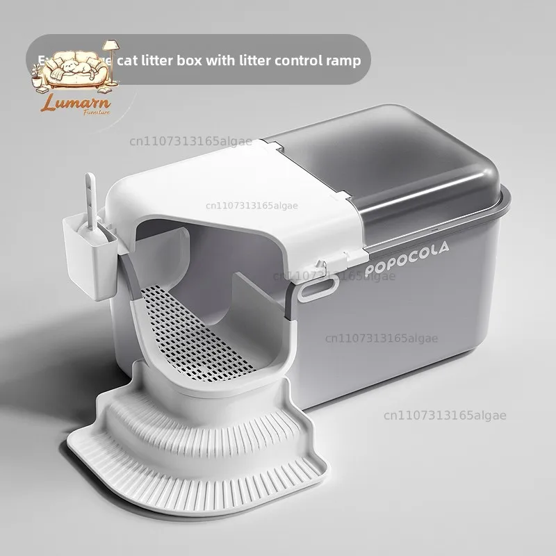 Corridor cat litter box oversized fully enclosed cat fecal basin oversized 80cm giant splash-proof deodorant cat toilet