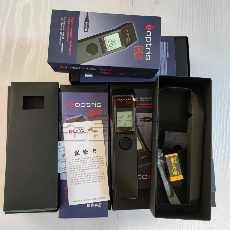2025 Optris MS ميزان الحرارة بالأشعة تحت الحمراء OPTMSI ميزان الحرارة المحمول 420 درجة