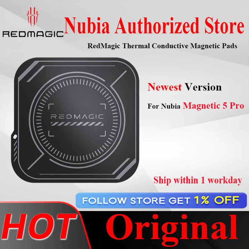 2024 Newest Version Nubia RedMagic Thermal Conductive Magnetic Pads For Magnetic Cooler 5 Pro Magnetic Heat-Conductor Pad