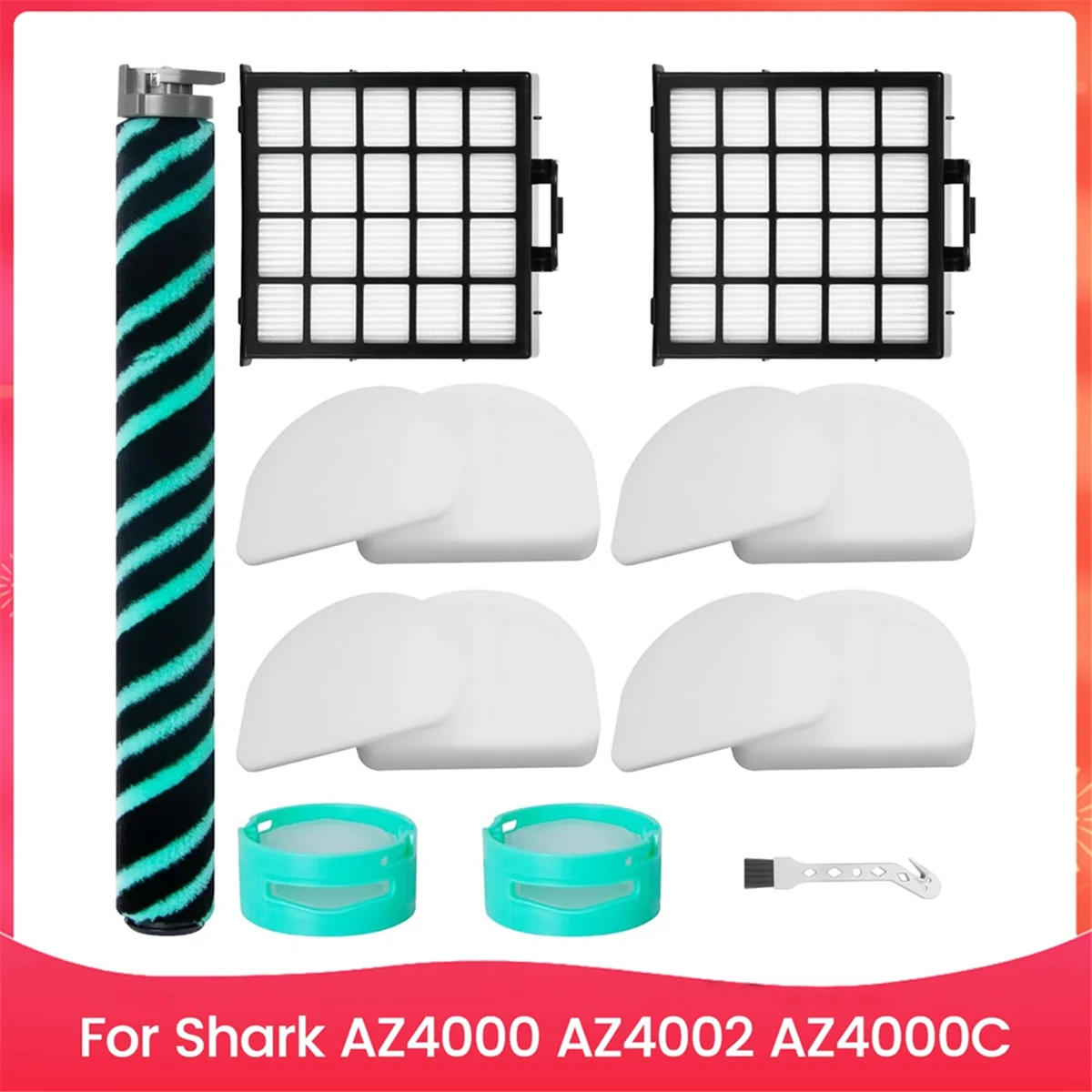 

Accessories Set Filter Roller Brush for Shark AZ4000 AZ4002 AZ4000C Upright Vacuum Cleaner Replacement Parts