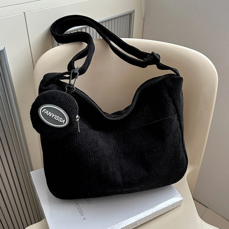 New Single Shoulder Bag Female Casual Retro Student Class Commuting Bag Simple Large Capacity Crossbody Bag