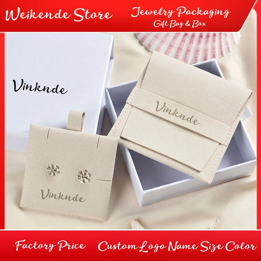 

New Luxury Jewelry Box with Slide Custom Logo Necklace Pendant Bracelet Ring Organizer Drawer boxes with Microfiber Bag for Gift