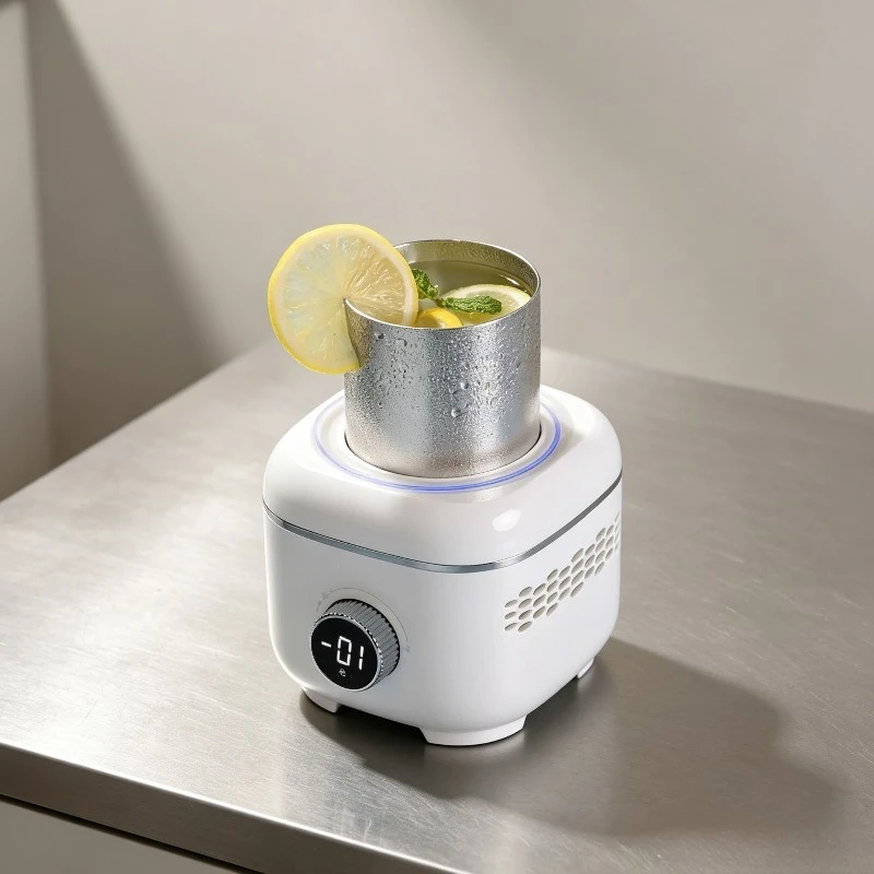Digital Display Fast Cooling Cup Mini Beverage Cooler for Office Dormitory Chilled Milk Thermostat