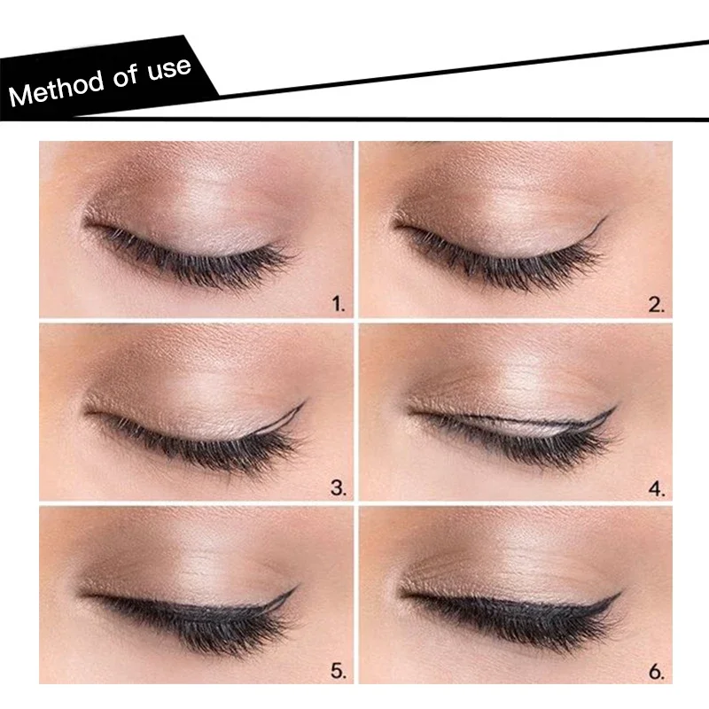 Cailloux de dessin de flèche pour les yeux, bel outil de maquillage pour les grands yeux, Eyeliner liquide noir, Cat Eye Liner, outils de maquillage