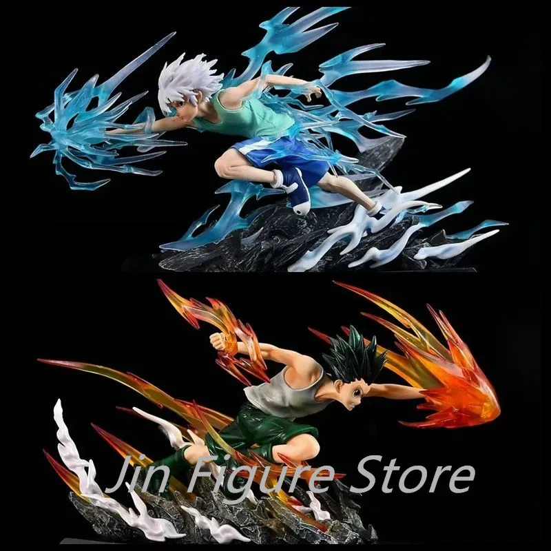 

Cartoon HUNTER×HUNTER Gk Killua Zoldyck Figure Action Gon Freecss Figma Fighting Figure Anime PVC Collection Desktop Model Toys