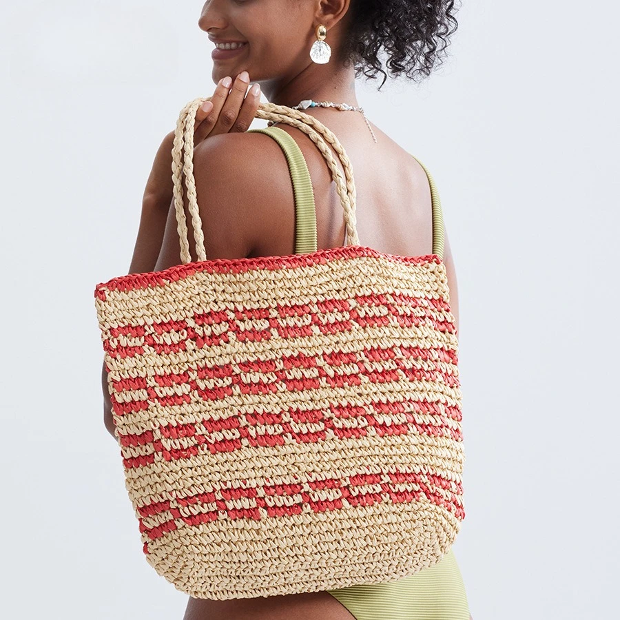

Ladies Fashion Summer Straw Crossbody Bag Women Beach Holiday Shopping Woven Shoulder Handbags Messenger Purses For Women Bags