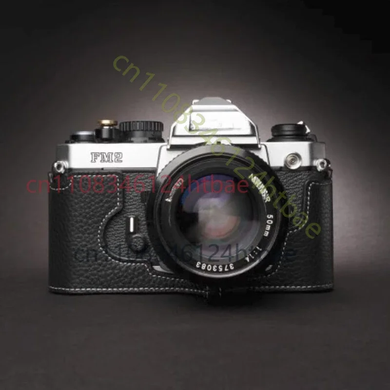 

Genuine Leather Handmade Half Camera Case Bag Cover for Nikon FM2 FM FM2n FE FE2