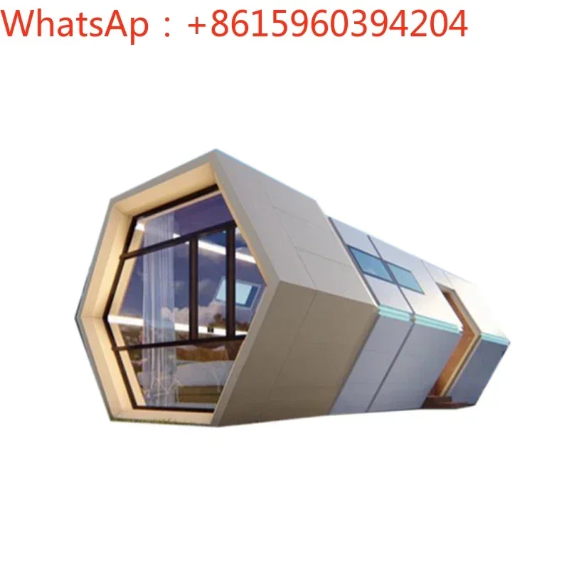 Container mobile room, space cabin, boarding hotel, creative life experience, Apple warehouse, outdoor splicing