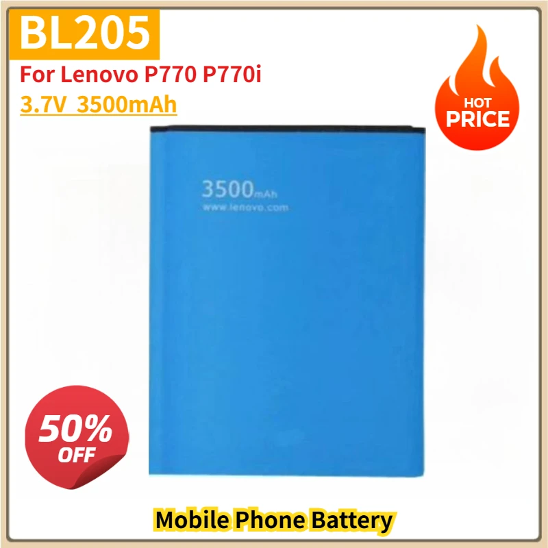 New Replacement Mobile Phone Battery BL205 3.7V for Lenovo P770 P770i 3500mAh Li-Polymer