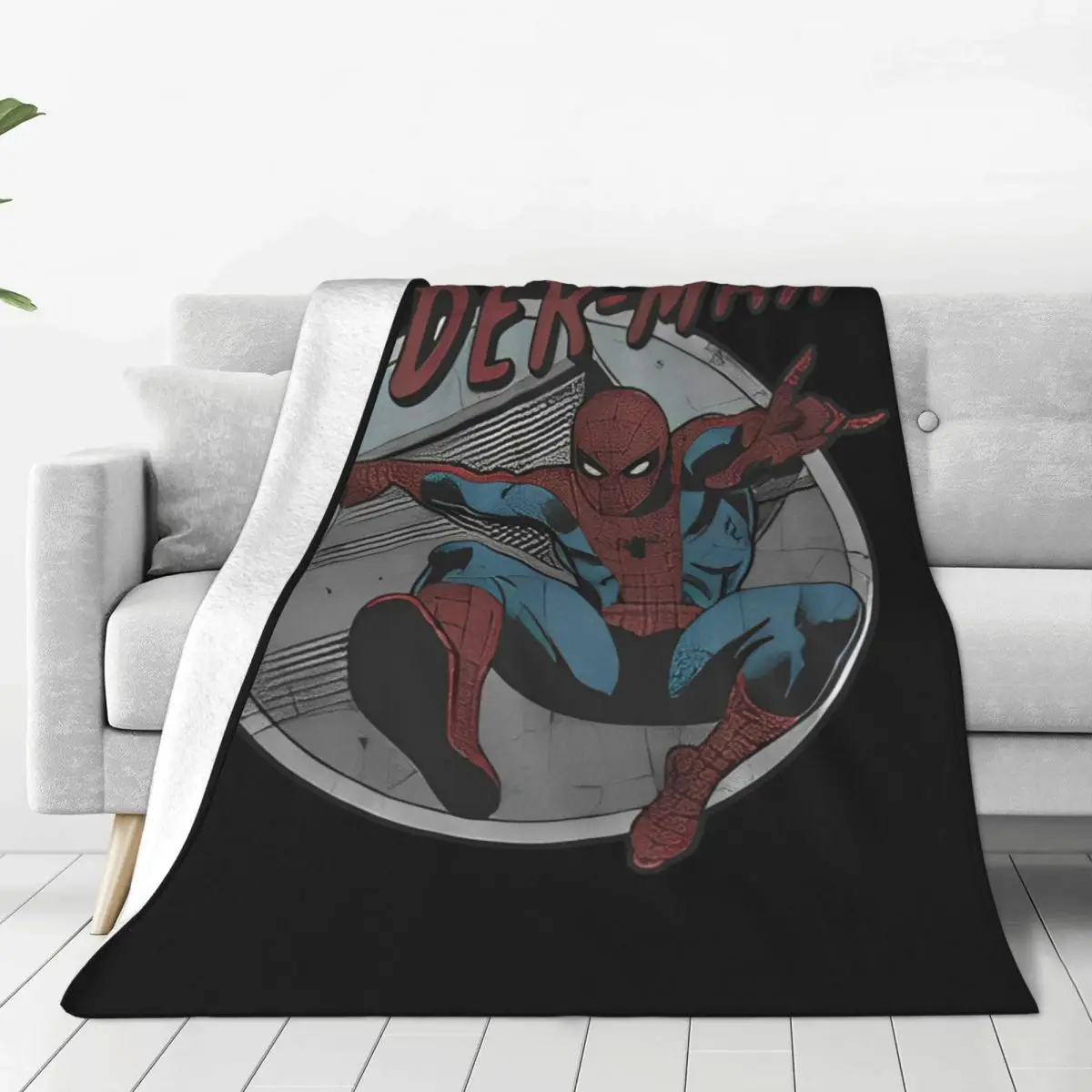 Spider-man Spiderman Blanket Super  Comfortable Plush Throw Blanket For Home Decor Airplane Travel Flannel Bedspread Bed Cover