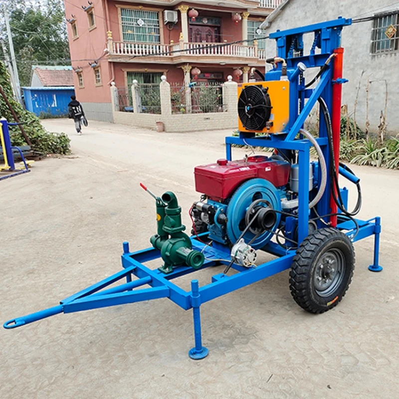 YG Hot Sell Small Water Well Drilling Rig 160m Soil Hydraulic Mud Pump Diesel Water Well Drilling Rig Portable Drill Machinery