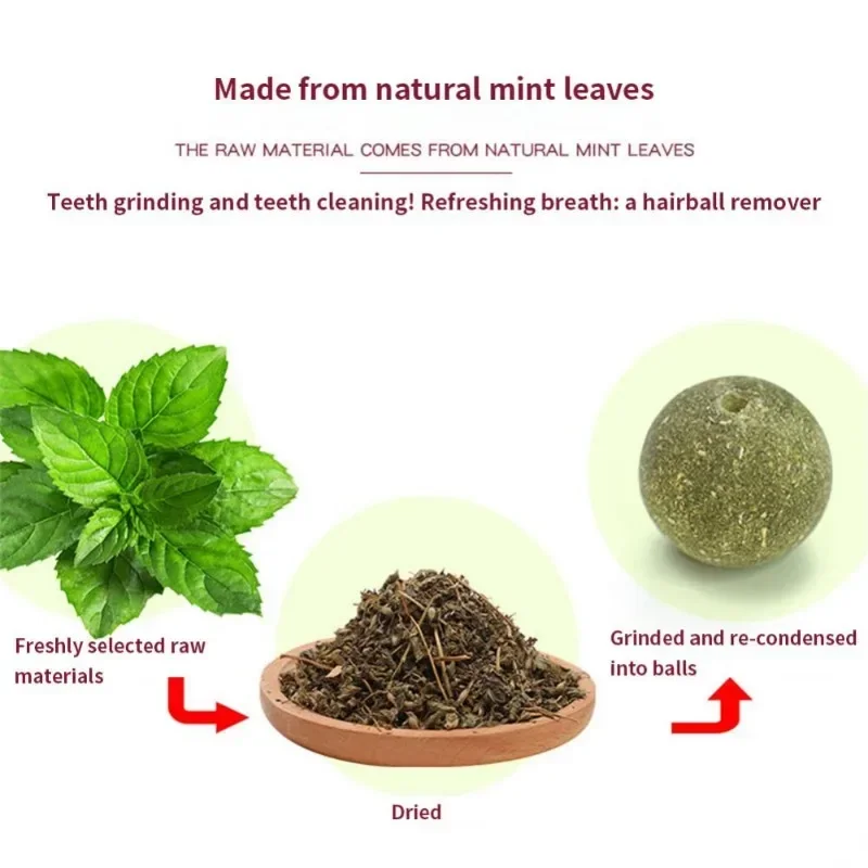 Cats Catnip Cat Toy Natural Ball Removal Cat Grass Treats to Improve Digestion Wall Sticker Scratch Itchy Treat Healthy Supplie