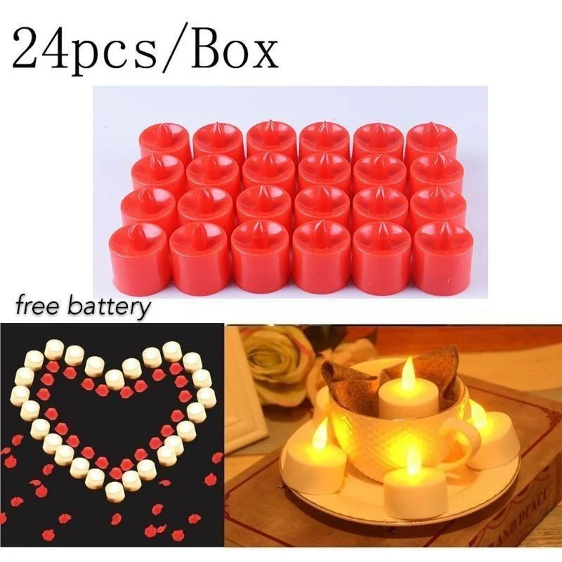 

Warm White Flameless LED Candle Lights Creative Wishing Tea Lamp for Halloween Wedding Christmas Decoration