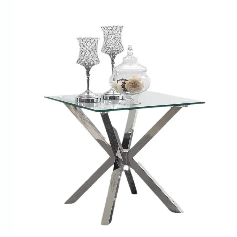 

Nordic Italian sofa edge a few light luxury sofa corner a few round living room creative personality stainless steel small