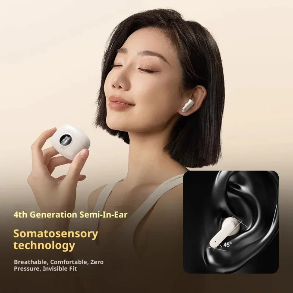 Wireless Earbuds Lossless Sound Quality Noise Cancellation Battery Level Display Multi Functional Fashionable for Sports Busines