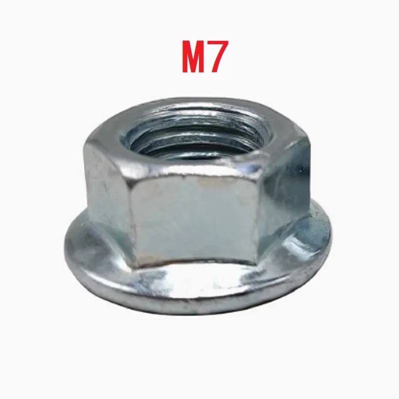 

M7 Pitch 1.0mm Zinc Plated Hexagon Flange Nut