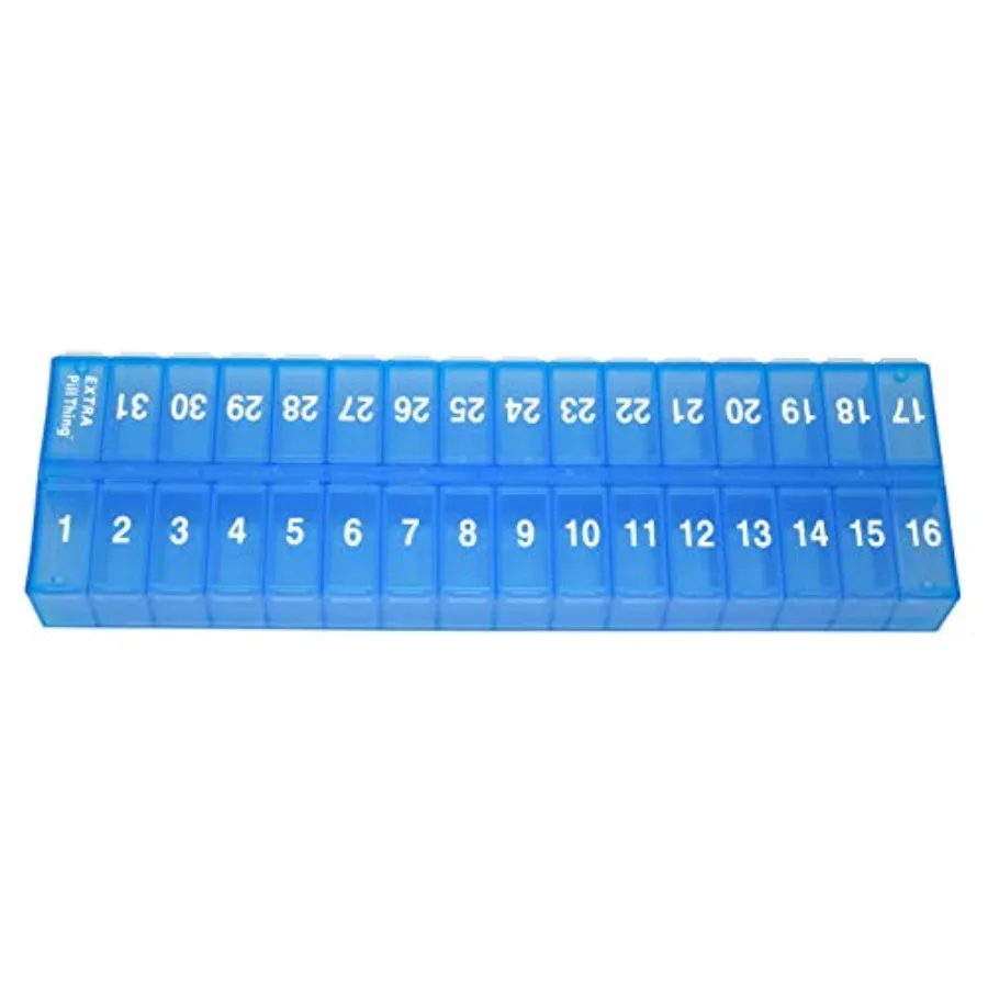 

PillTing Montly Pill Organizer 1 Time a Day, 31 Day Pill Organizer Dispenser wit Extra Compartment, Large Daily Pilox tamins, p