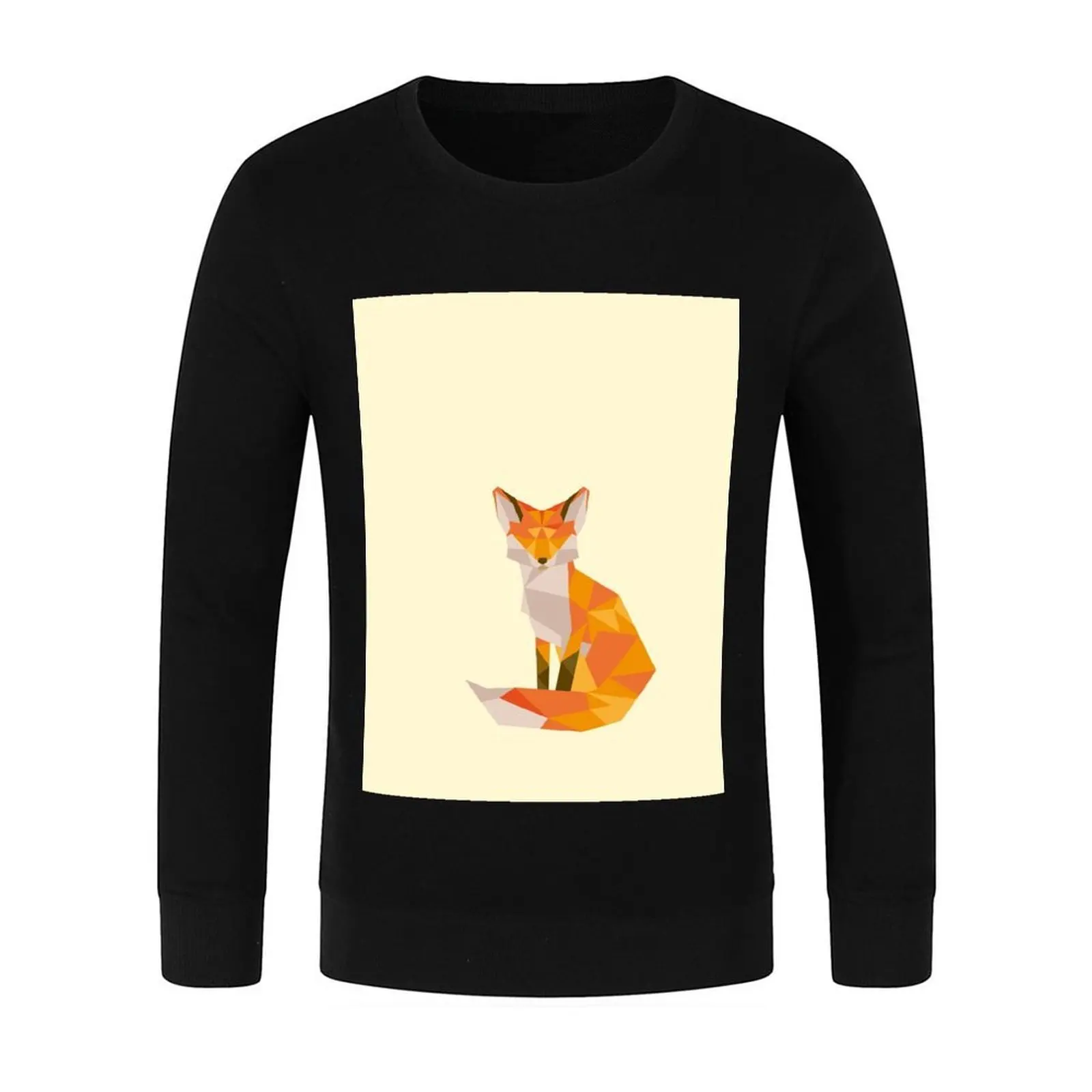 Geometric Fox Pullover men clothes men's coat winter clothes anime clothing new in sweatshirts