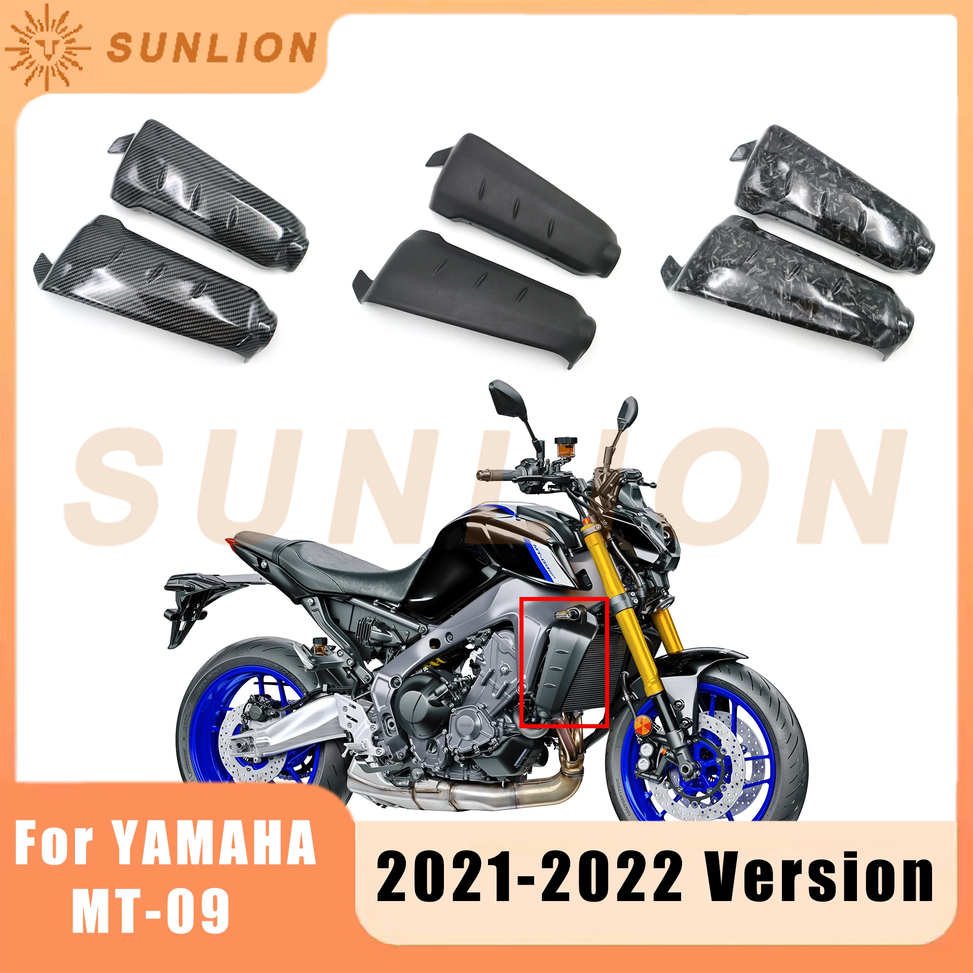 Motorcycle Condenser Wing Protection Fairing Radiator Side Cover For  YAMAHA MT-09 2021 2022