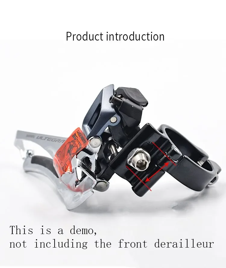 Anillo de sujeción de desviador delantero para bicicleta de carretera, soporte de interruptor adaptador directo para colgar/bloquear,