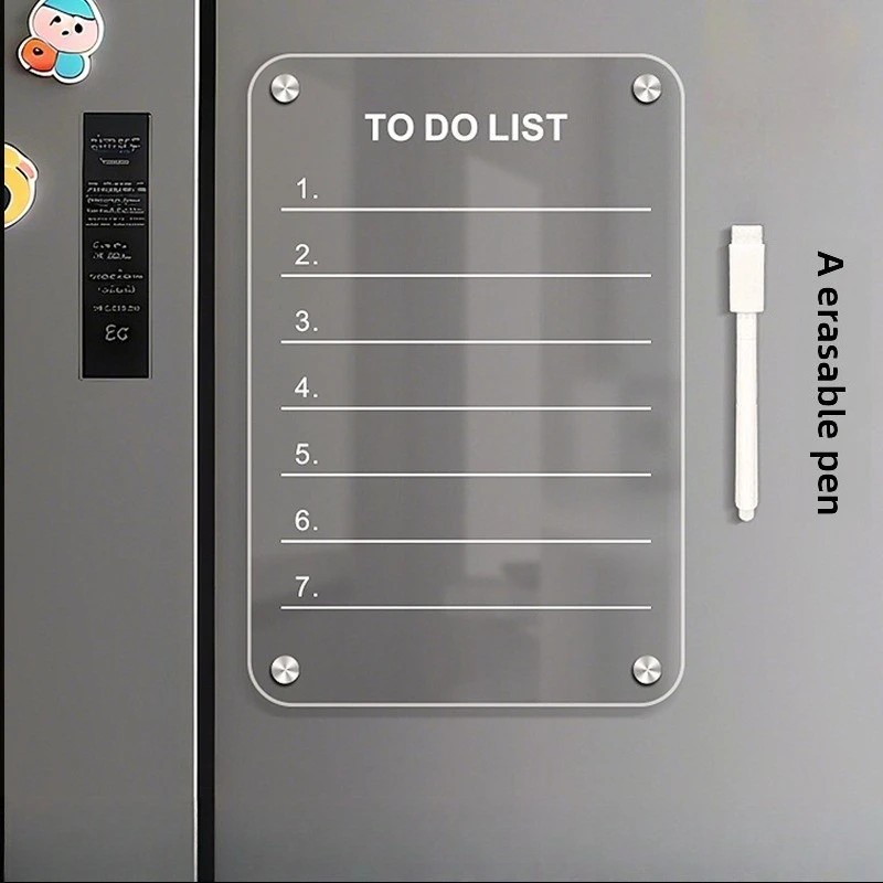 Fridge Magnet Calendar Message Board Display Sticker Home Magnetic Erasable Planner Writing Notepad Premium Feel