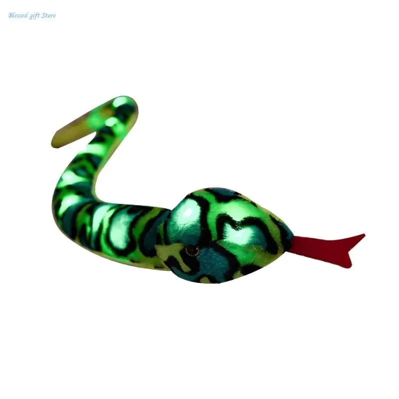 Soft Plush Snake Toy Stuffed Figure Lights Up Snake Toy For Holiday Decors