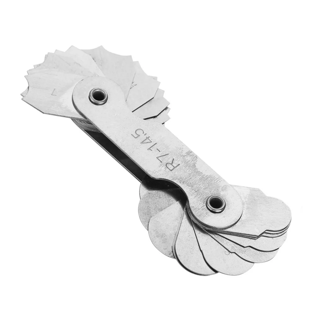Stainless Steel Radius Fillet Gauge External Internal R7-14.5MM Stainless Steel Gauge Thread Pitch Concave Convex