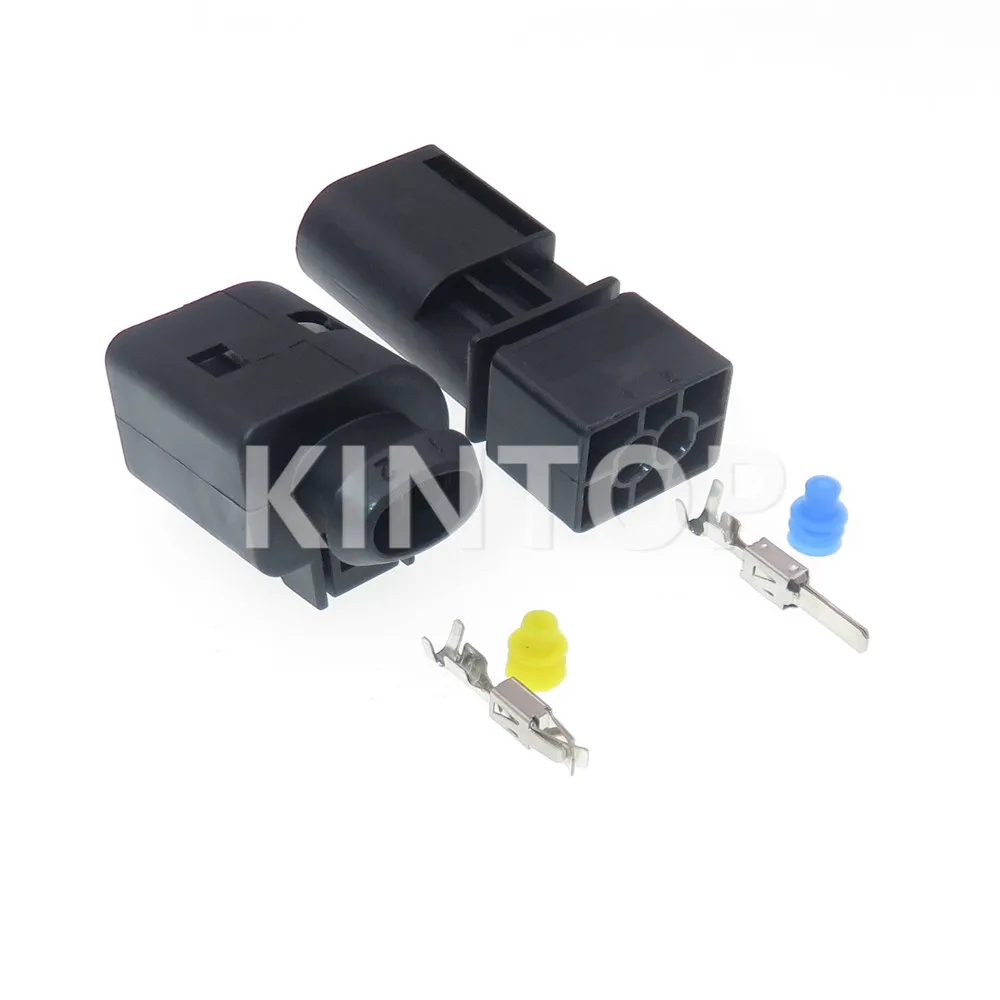 1ชุด2 Pins รถมอเตอร์สายไฟกันน้ำซ็อกเก็ต Terminal 1J0973772เปลี่ยนอุปกรณ์เชื่อมต่อ