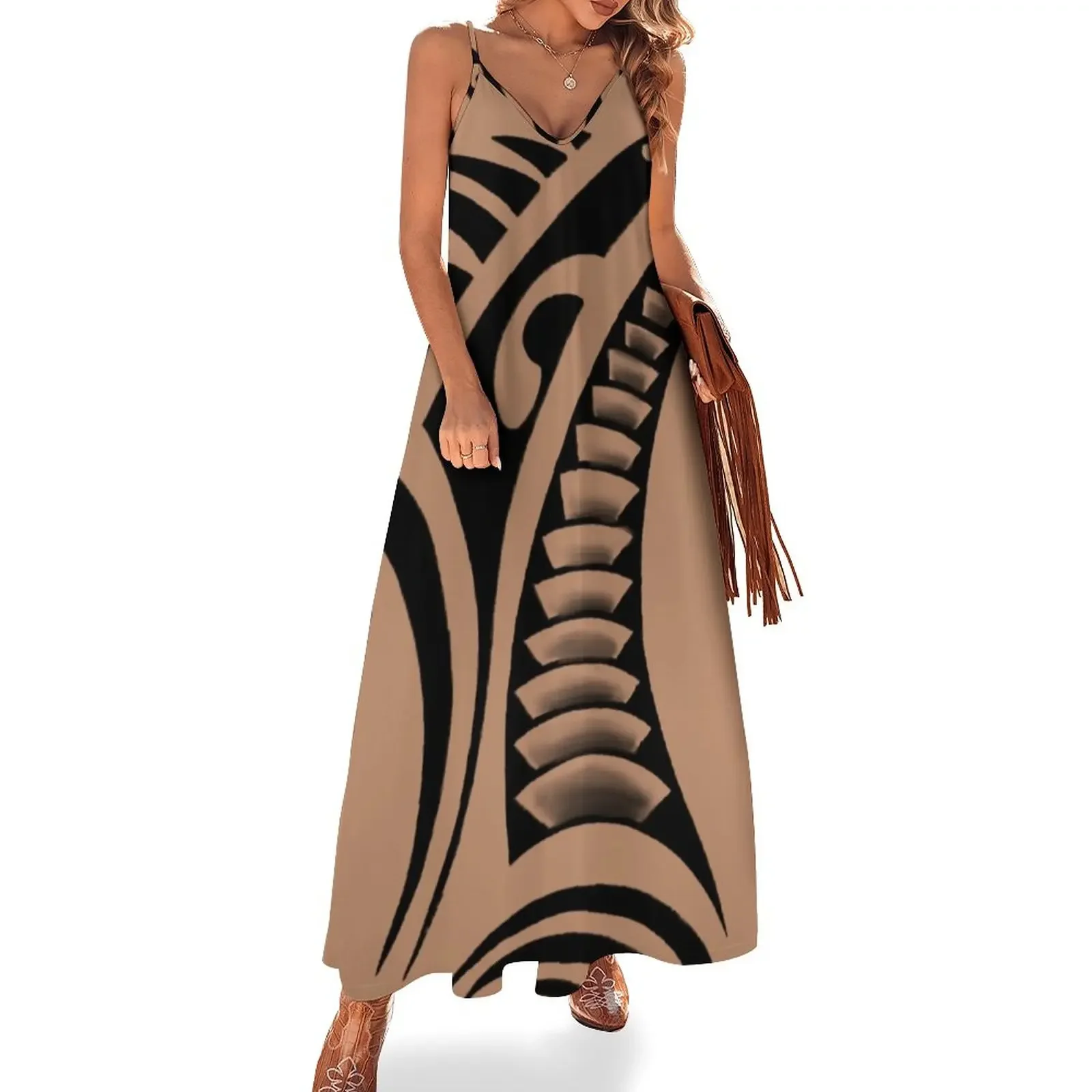 

Mix polynesian maori Sleeveless Dress wedding dresses for woman Long dresses