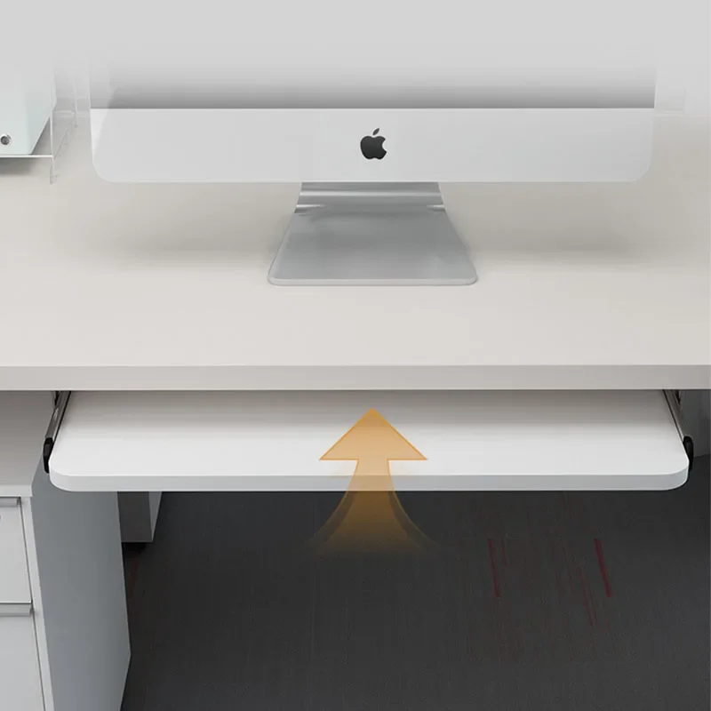 انزلاق تحت المكتب علبة لوحة المفاتيح انزلاق خارج حامل لوحة المفاتيح درج مكتب عمل موسع صينية الكمبيوتر للكمبيوتر تحت المكتب #3