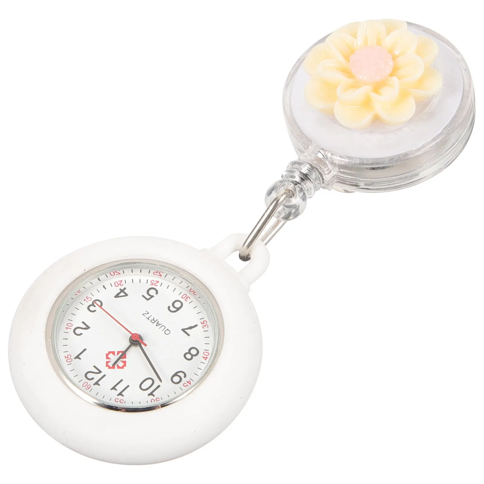 

Nurse Watch Clip on Retractable Pocket Watch Durable Stretchable Portable for Nurses Doctors Precise Timing Safety Buckle