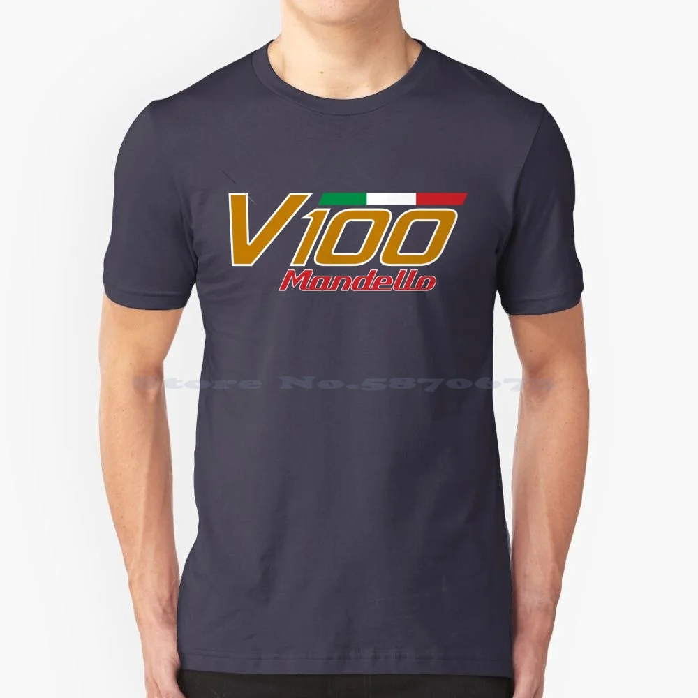 Camiseta de Mandello V100, camisa 100% de algodón para motocicleta, Moto Guzzi, bicicleta italiana