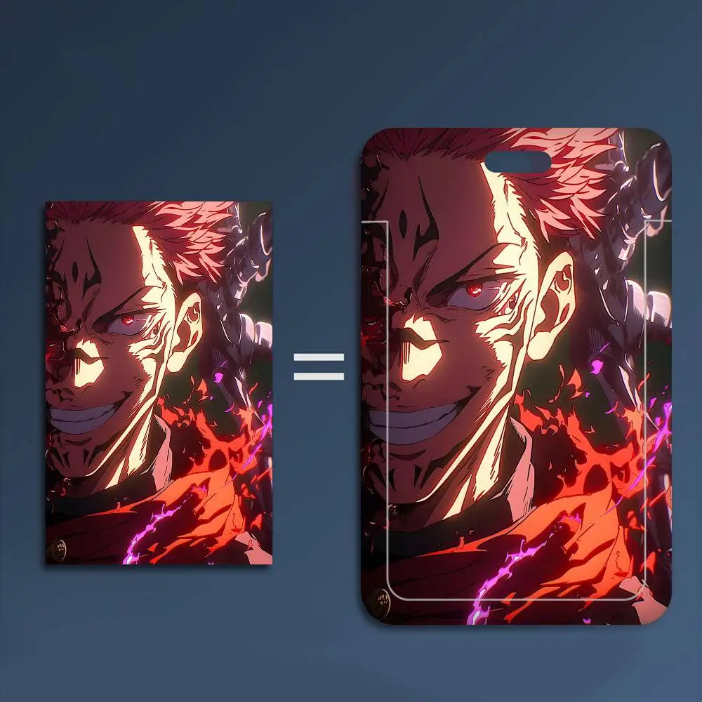 

Держатель для ID-карты с изображением Рёмен Сукуны, чехол для рабочей карты сотрудников компании, держатель для проездного билета с ремешком на шею