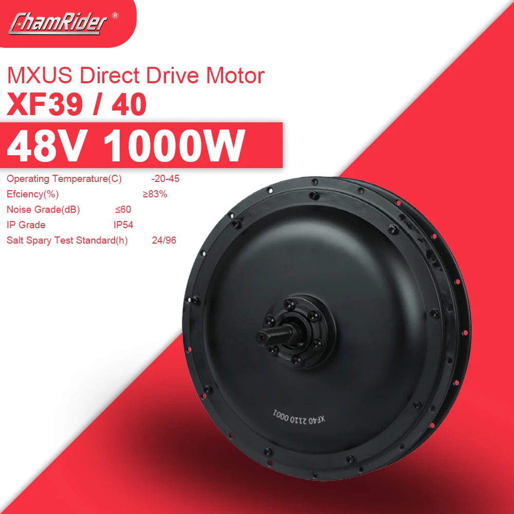 

MXUS-Wheel Hub Motor for Electric Bike, Brushless Motor, E-bike, Freewheel Rear, XF40, 48V, 36V, 1000W