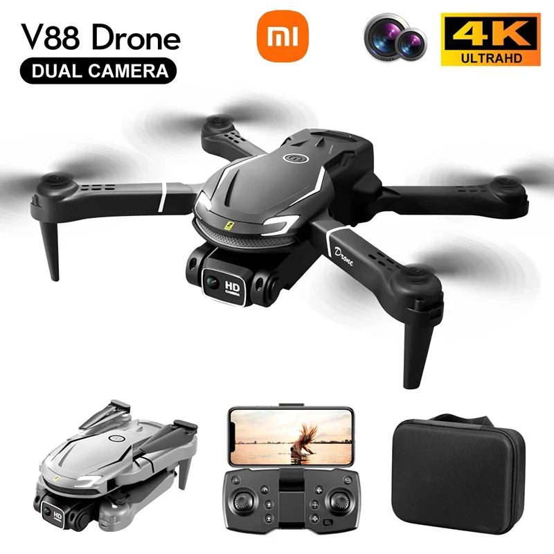 XIAOMI V88 UAV Professinal 8K HD Dual Camera Mini Drone 5G GPS RC Aerial Drone Aerial Photography Obstacle Avoidance Quadrotor