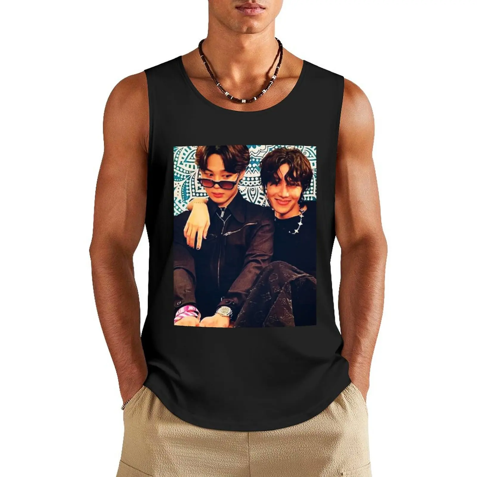 

Jihope Tank Top Men's summer clothes 2025 Men's gym clothing Men's summer vest