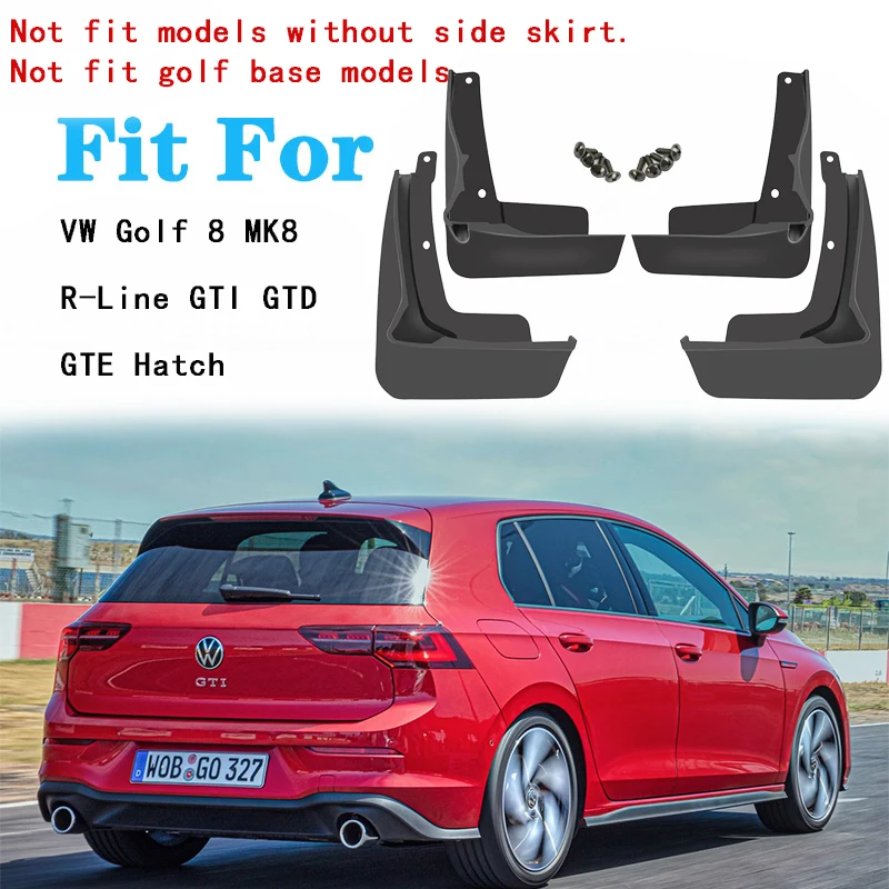 Car Mudguards For Volkswagen VW Golf 8 MK8 R-Line GTI GTD GTE Hatch Variant 2020 2021 2022 Mud Flaps Splash Guards Accessories