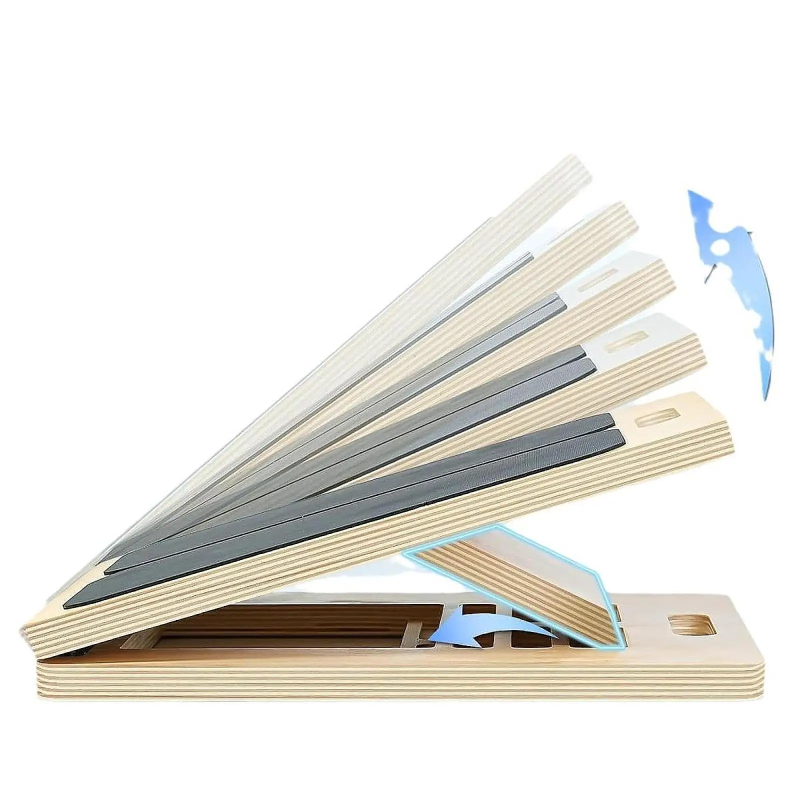 Picture 3: Professional Wooden Stretching Board Slant Board Adjustable Portable Non-slip Calf Stretch Wedge Exercise Equipment Squat Board